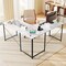 95" L-Shaped Desk for Two People with Adjustable Monitor Shelf and Cable Management